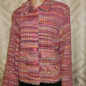 Multi-colored Classic Tweed Ladies Jacket